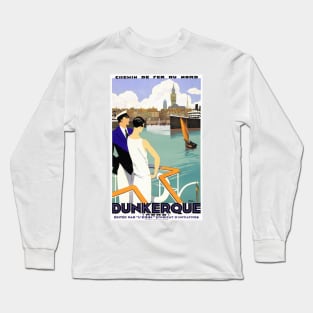 Vintage Travel Poster France  Dunkerque Long Sleeve T-Shirt